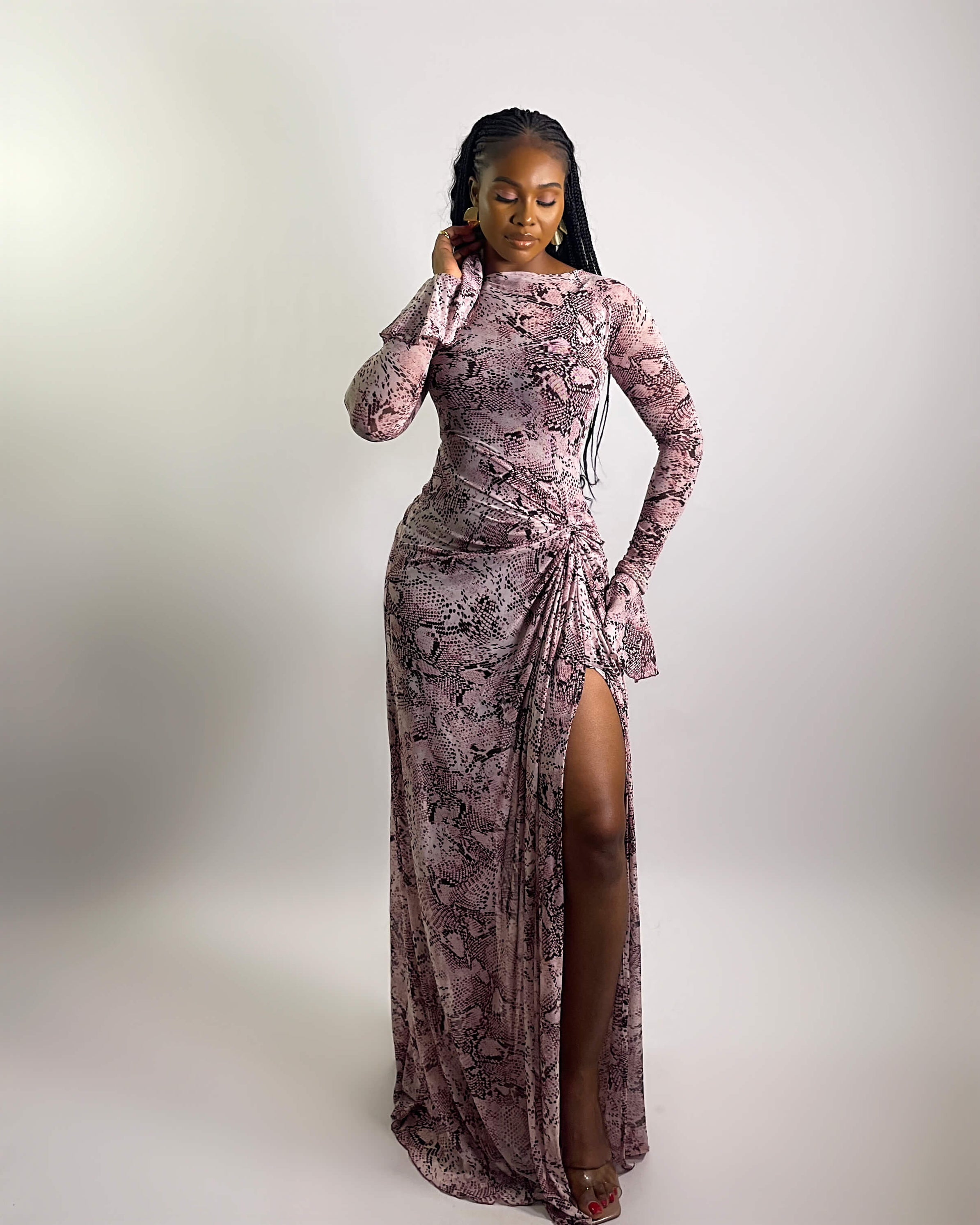 Riviera Dress (Rose Python)