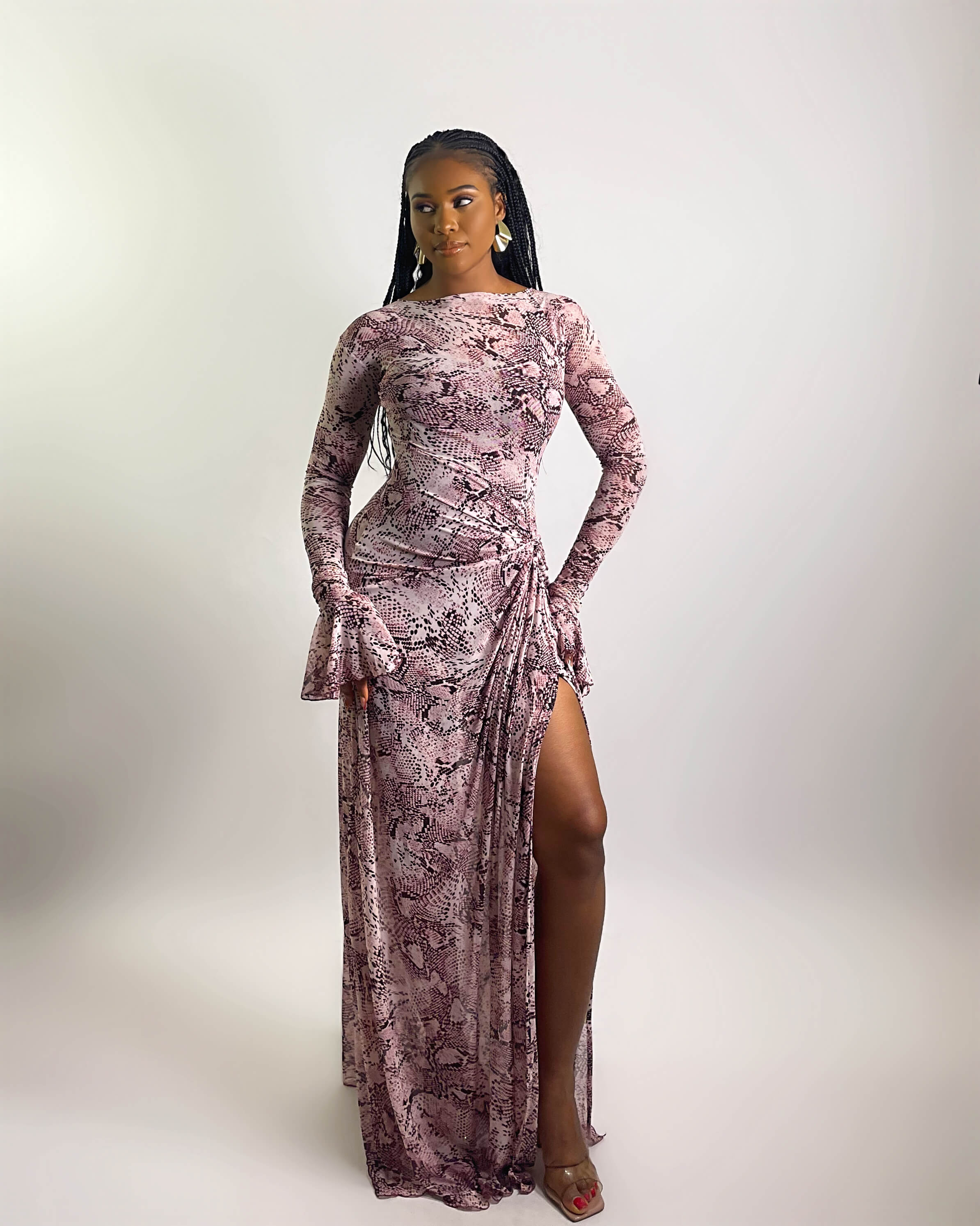 Riviera Dress (Rose Python)
