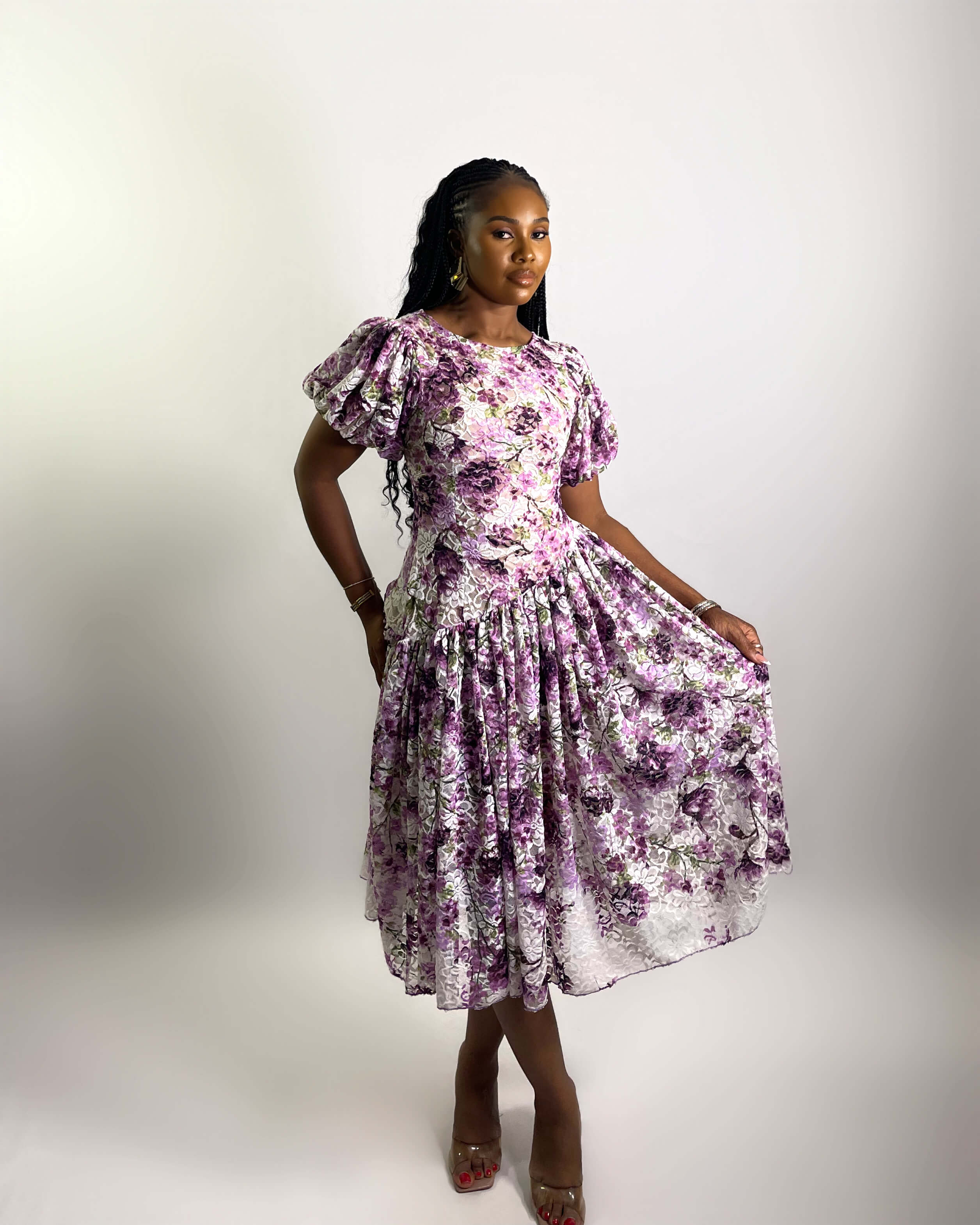 Soraya Dress (Lavender Lace)