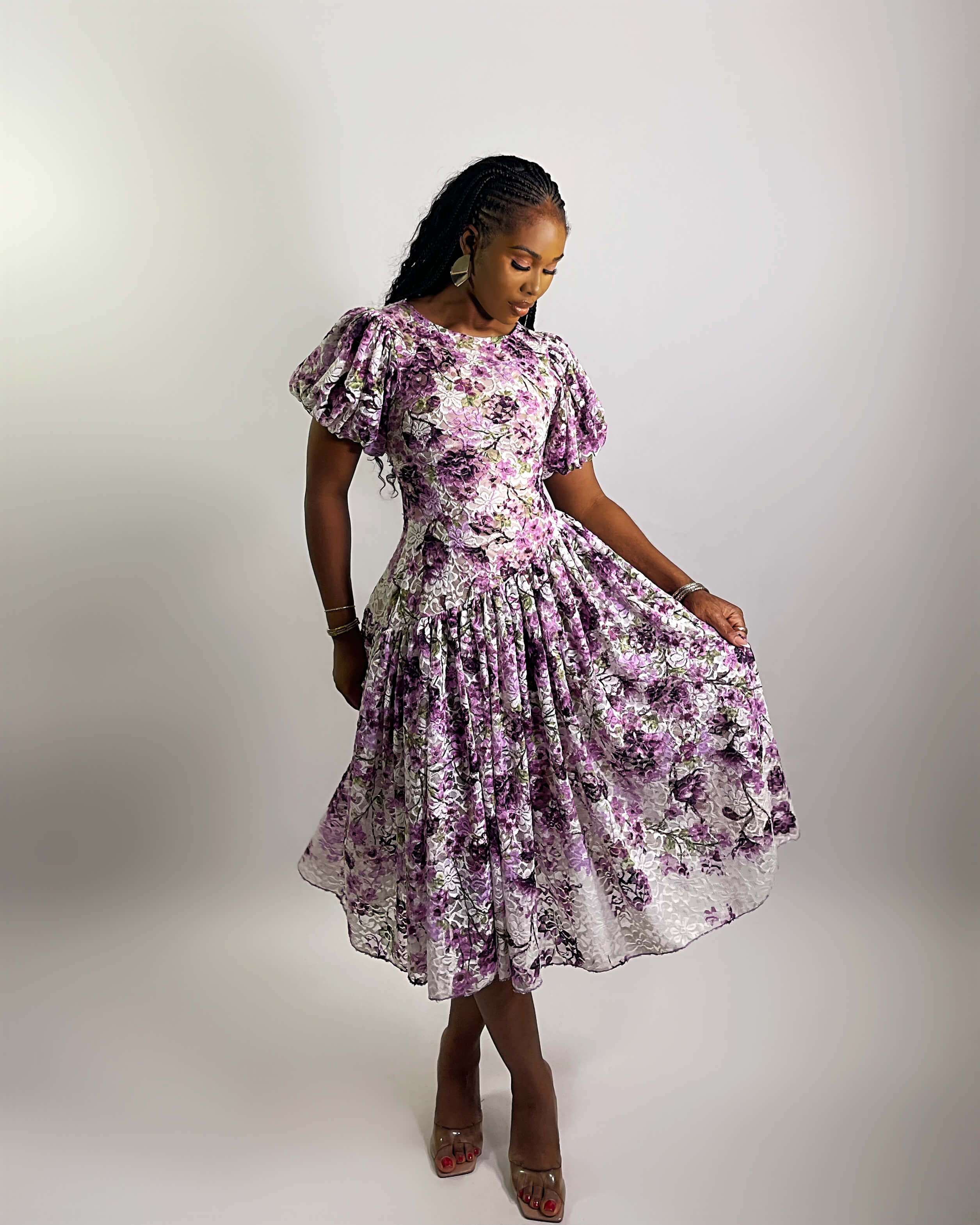 Soraya Dress (Lavender Lace)