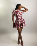 Marigold Dress (Crimson Bloom)