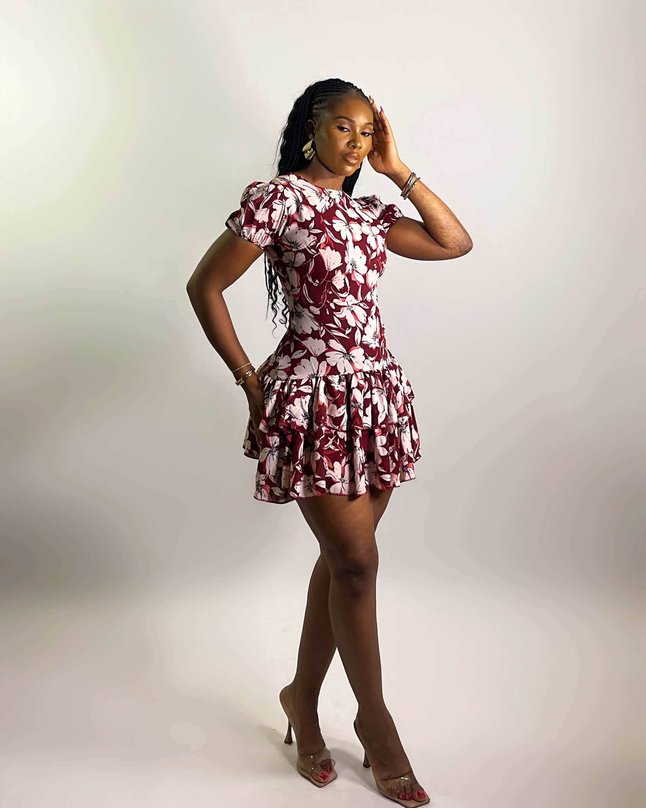 Marigold Dress (Crimson Bloom)