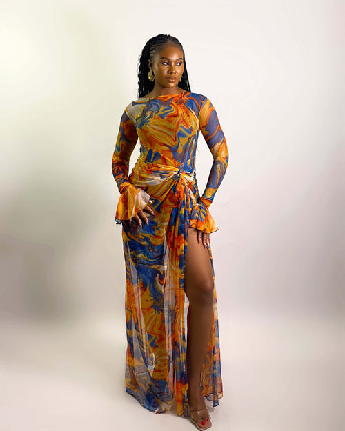 Riviera Dress (Molten Marble)