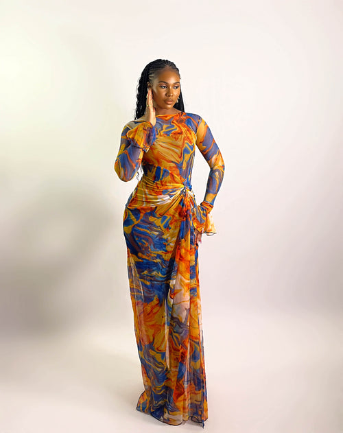 Riviera Dress (Molten Marble)