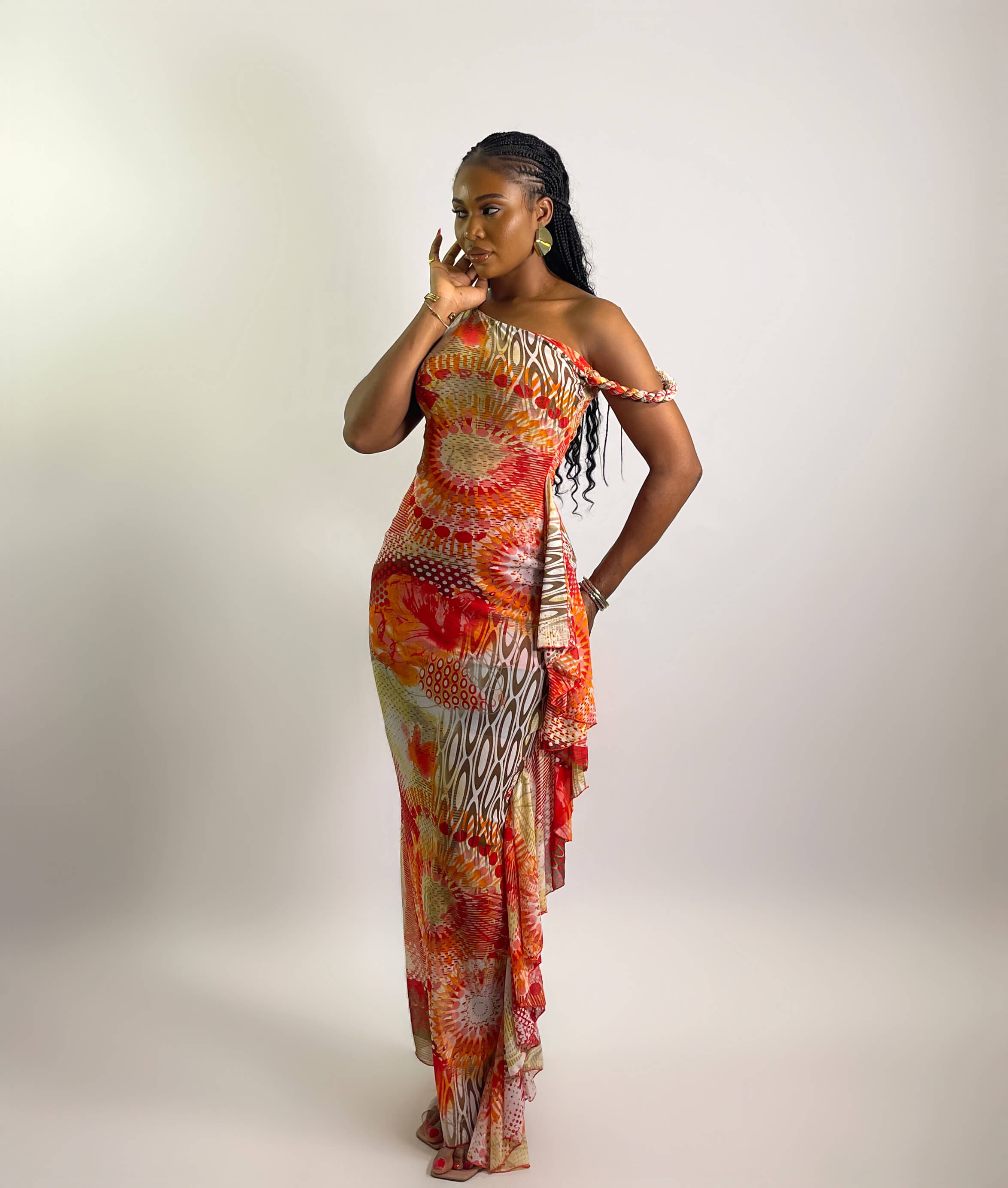 Solana Dress (Sunburst Geo Print)