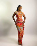 Solana Dress (Sunburst Geo Print)