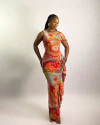 Solana Dress (Sunburst Geo Print)