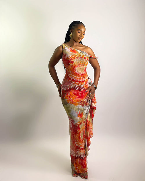 Solana Dress (Sunburst Geo)