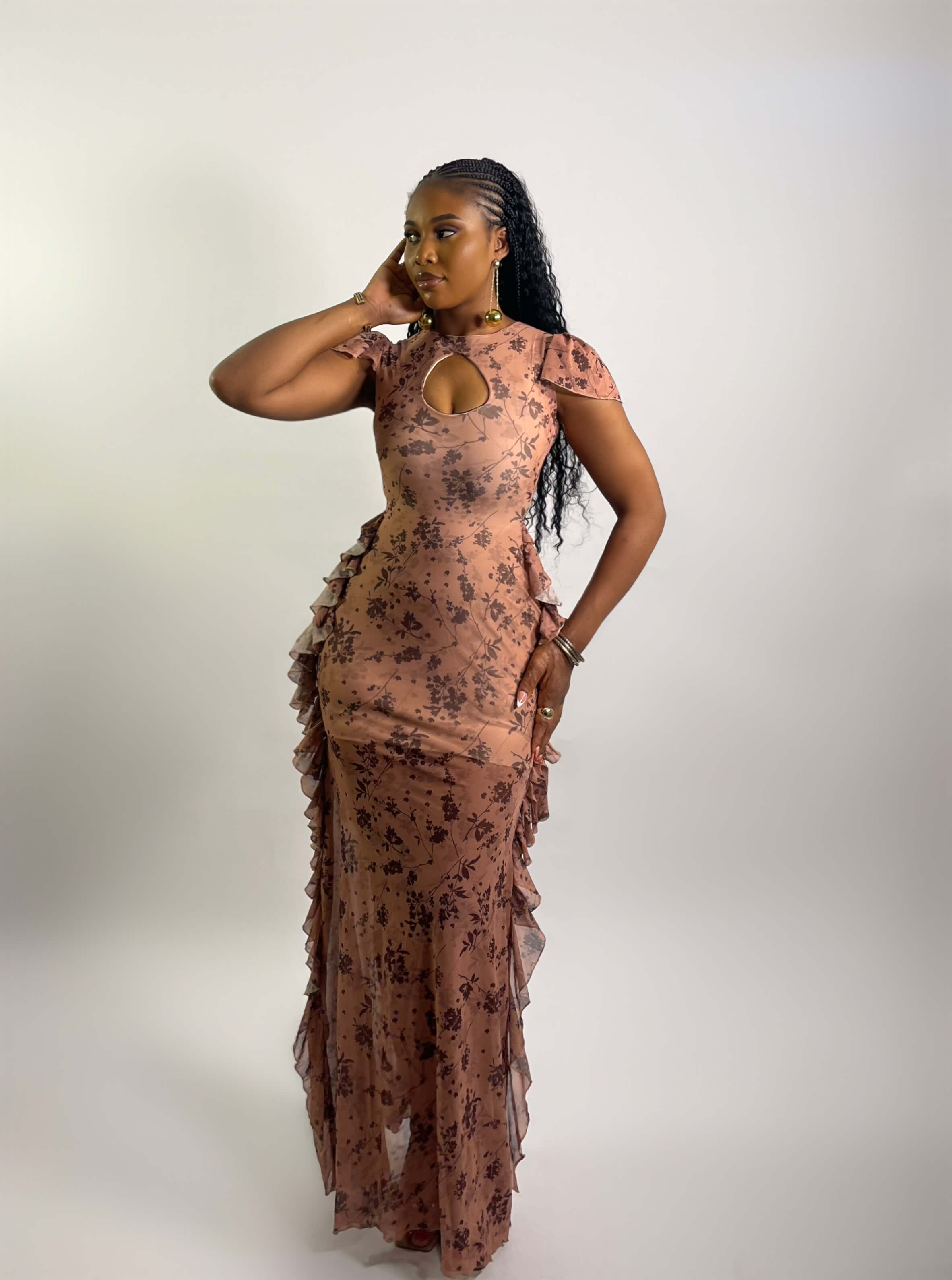 Valeria Dress (Floral Mocha)