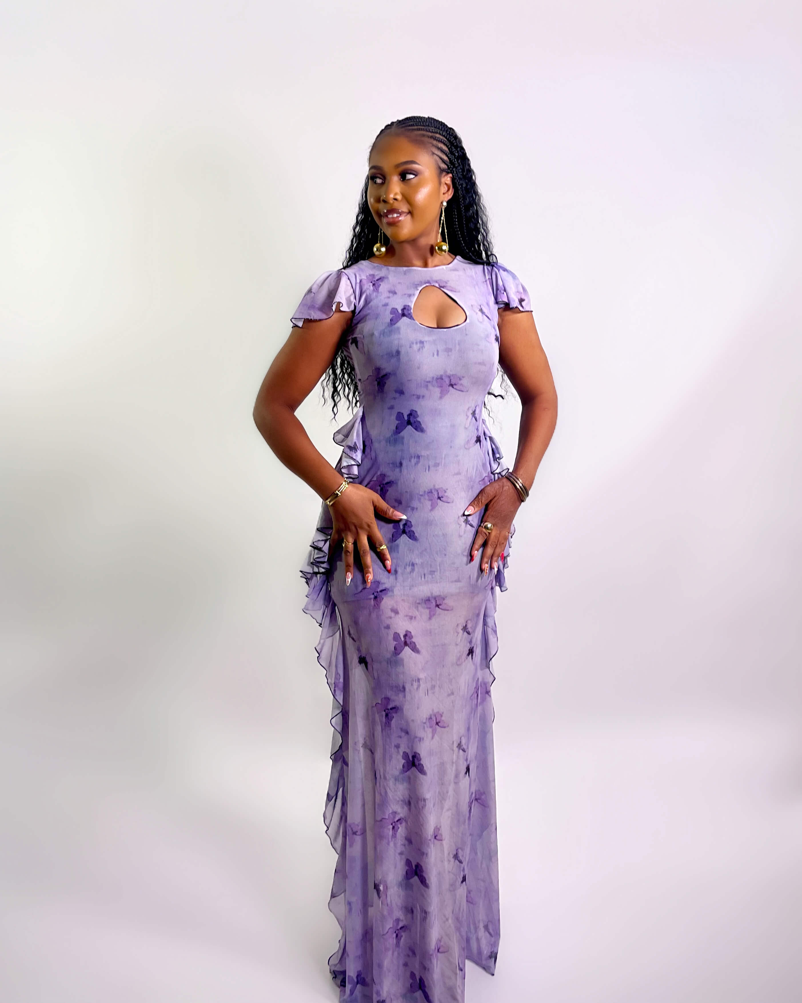 Valeria Dress (Violet Butterfly)