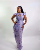 Valeria Dress (Violet Butterfly)