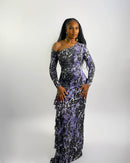 Ava Dress (Violet Leopard)