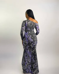 Ava Dress (Violet Leopard)
