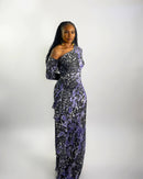 Ava Dress (Violet Leopard)