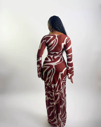 Tomi Dress (Cocoa Wave)