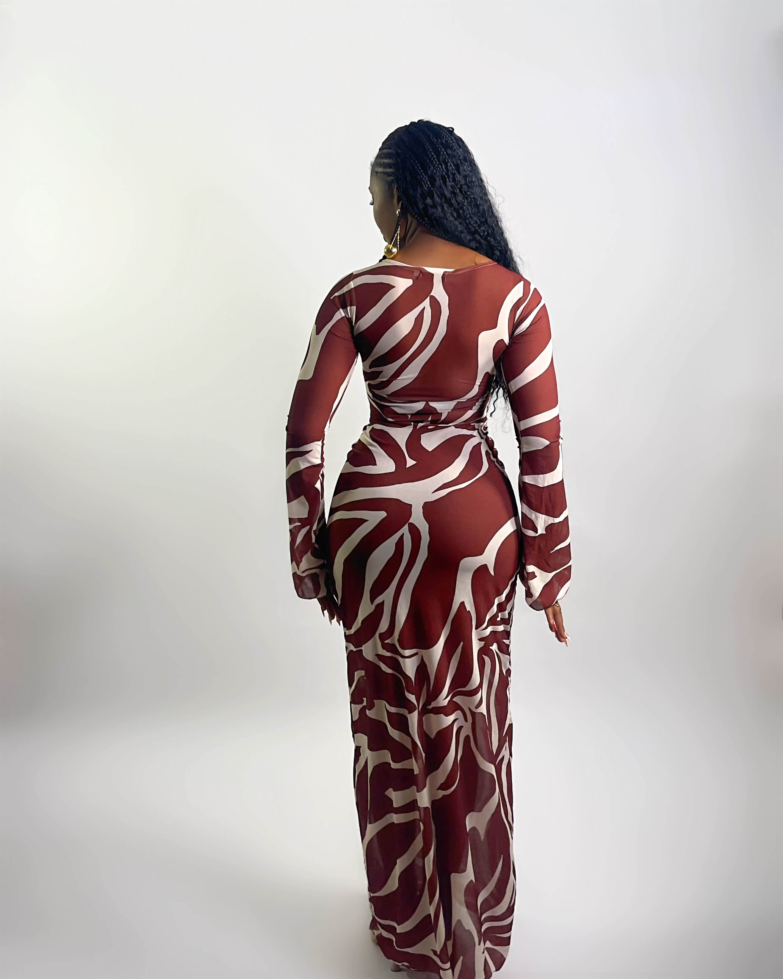 Tomi Dress (Cocoa Wave)