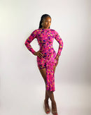 Cocoa Dress (Fuchsia Splatter)