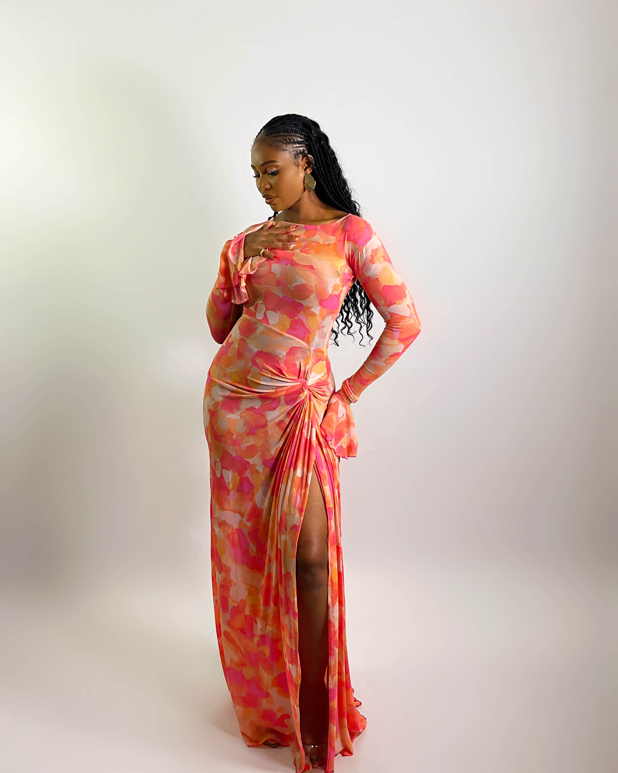 Riviera Dress (Coral Bloom)