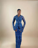 Goa Maxi Skirt Set (Paisley Indigo)