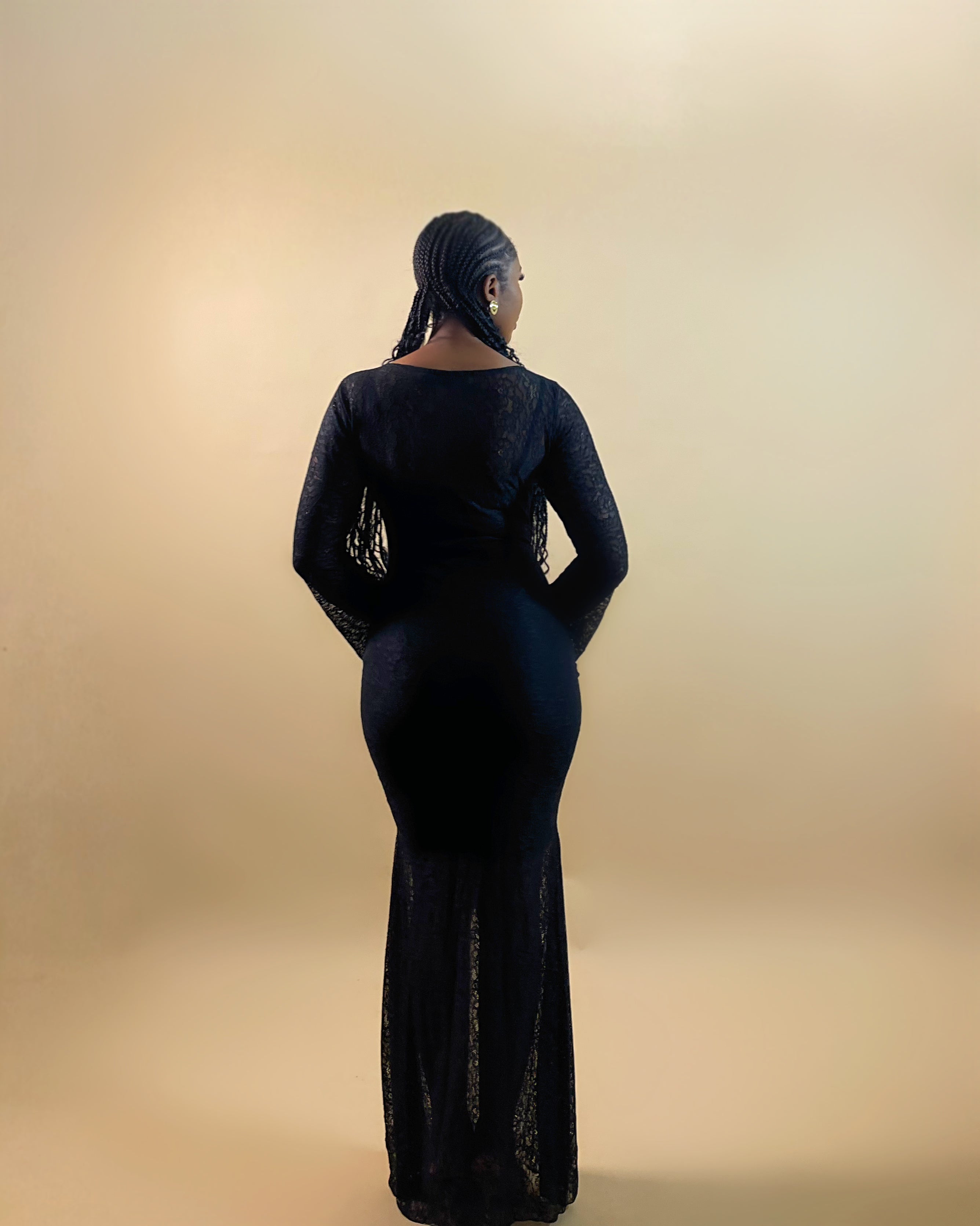 Sade Lace Dress (Noir Blossom)