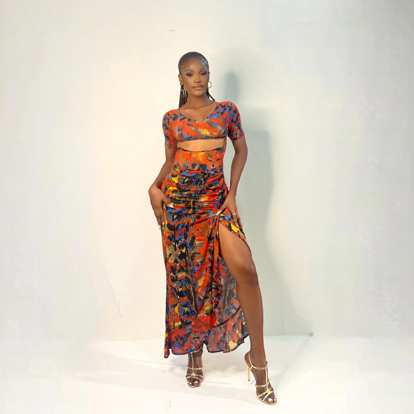 Gbege Mesh Dress (Sunset Flora)