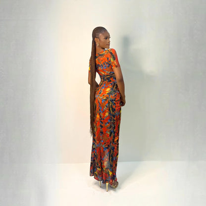 Gbege Mesh Dress (Sunset Flora)