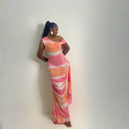 Tahiti Mesh Dress (Sunset Ombre)