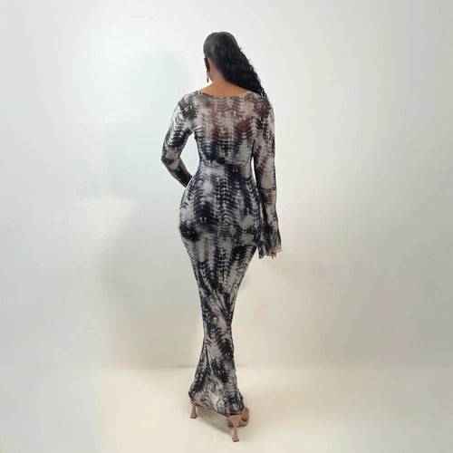 Sade Mesh Dress (Ink Tide)