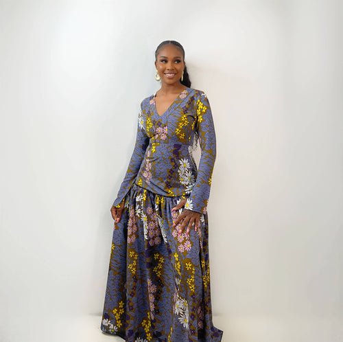 Wren Maxi Dress (Dusk Meadow)