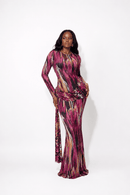 Lagos Dress (Magenta Flame)