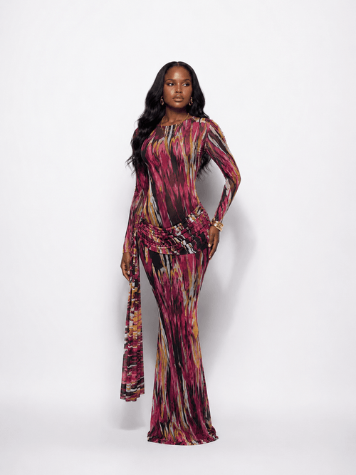 Lagos Dress (Magenta Flame)