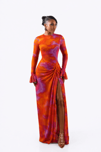 Riviera Dress (Saffron Swirl)