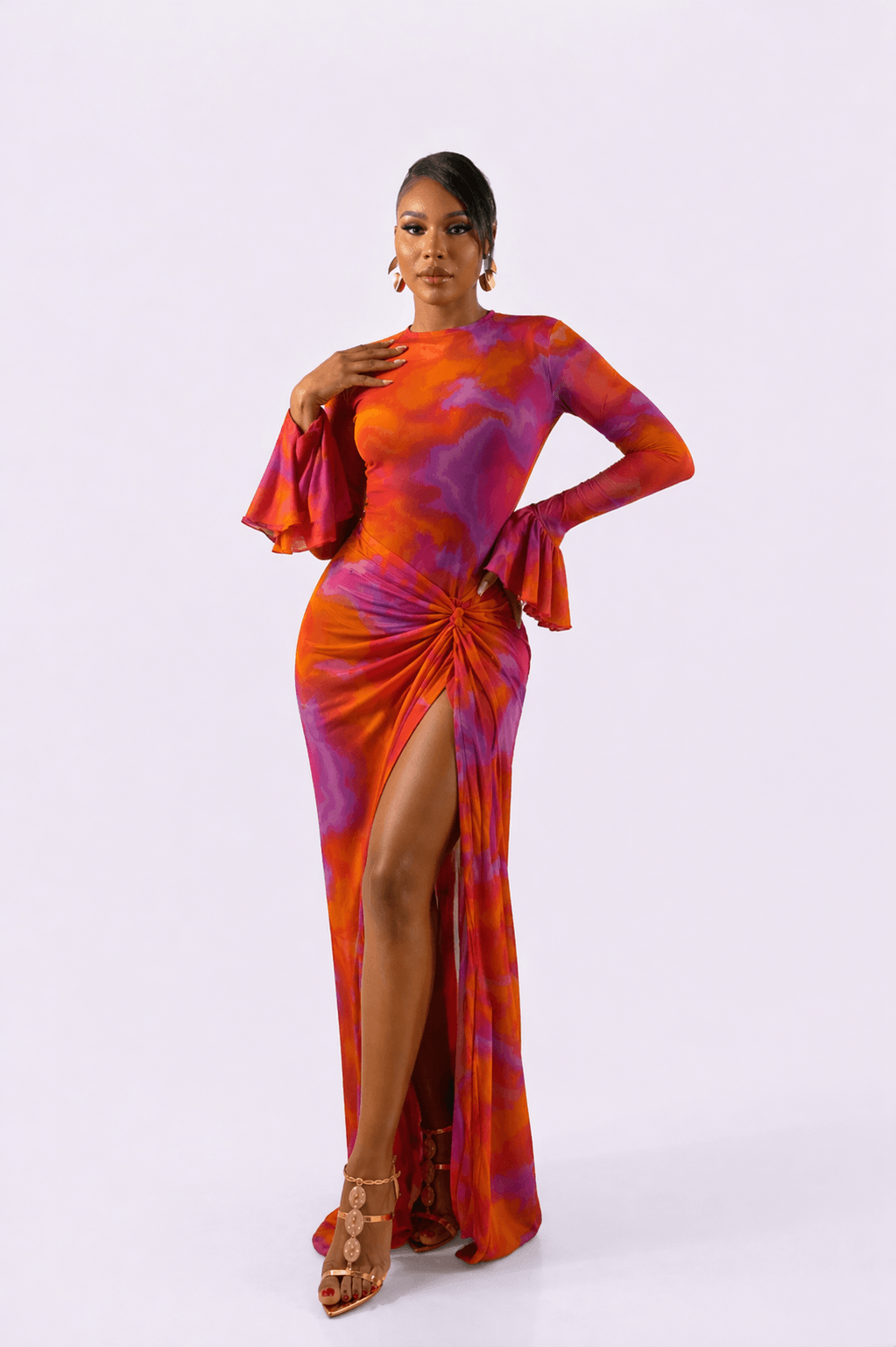 Riviera Dress (Saffron Swirl)