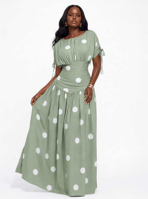 Rosabel Dress (Sage Dot)