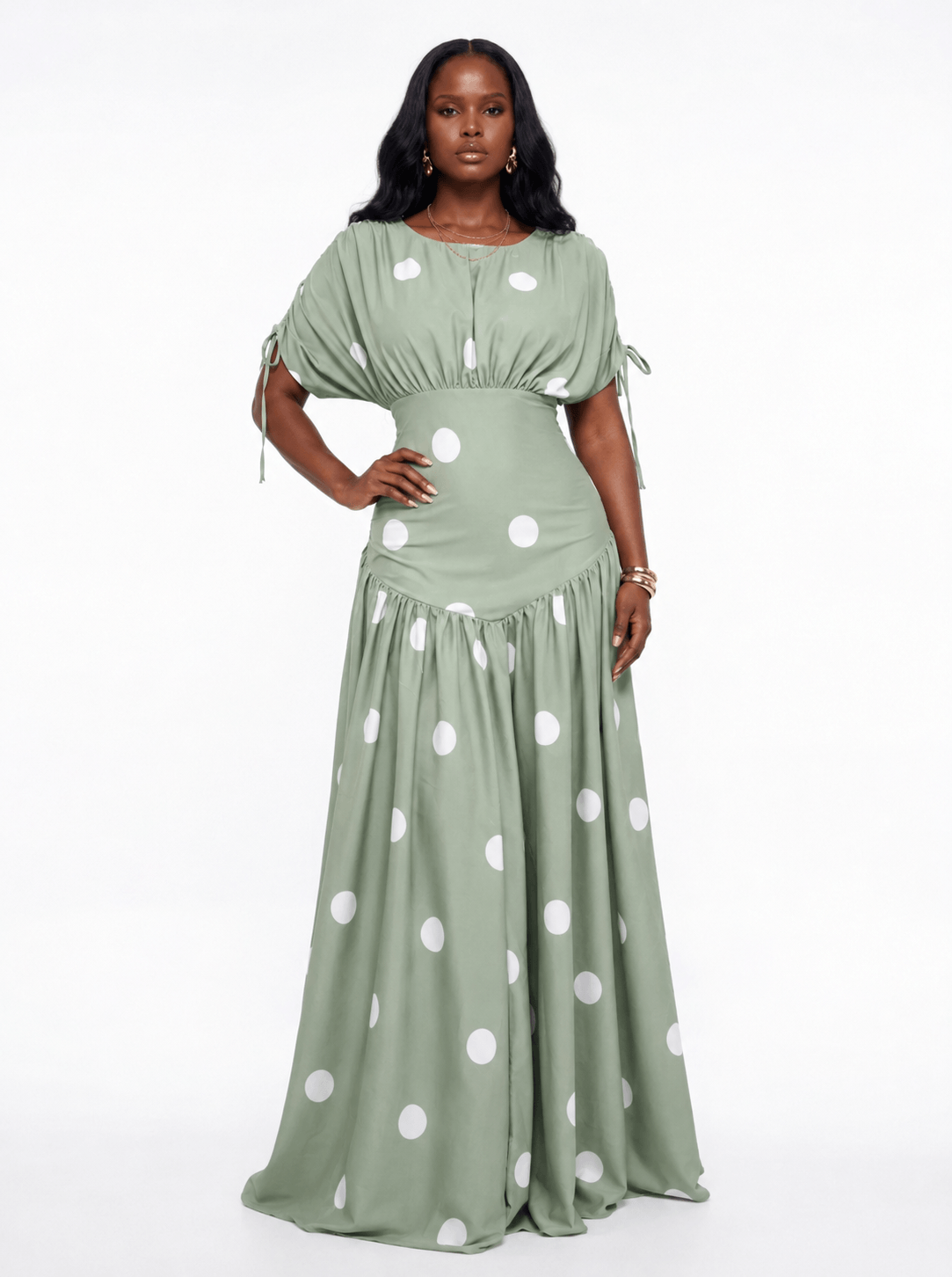 Rosabel Dress (Sage Dot)