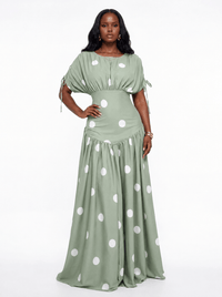 Rosabel Dress (Sage Dot)