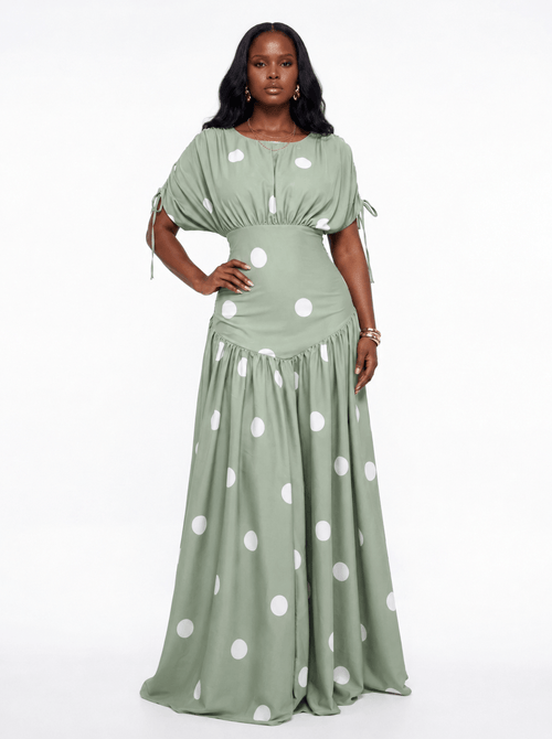 Rosabel Dress (Sage Dot)