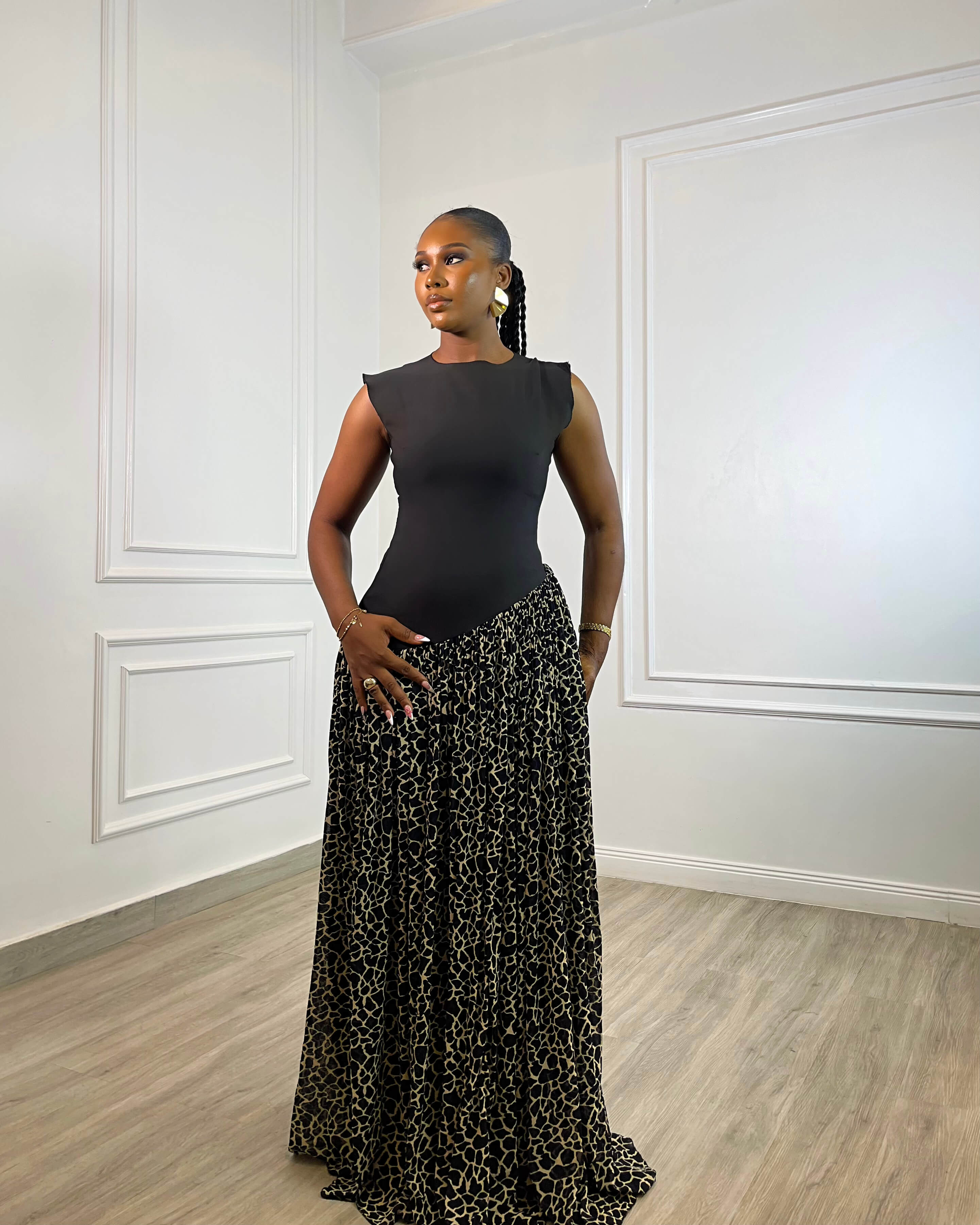 Rachel Dress (Noir Wild)