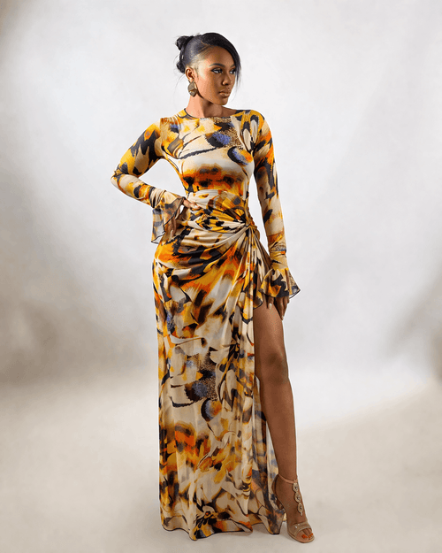 Riviera Dress (Sunburst Abstract)