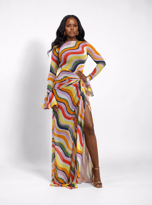Riviera Dress (Sunset Wave)