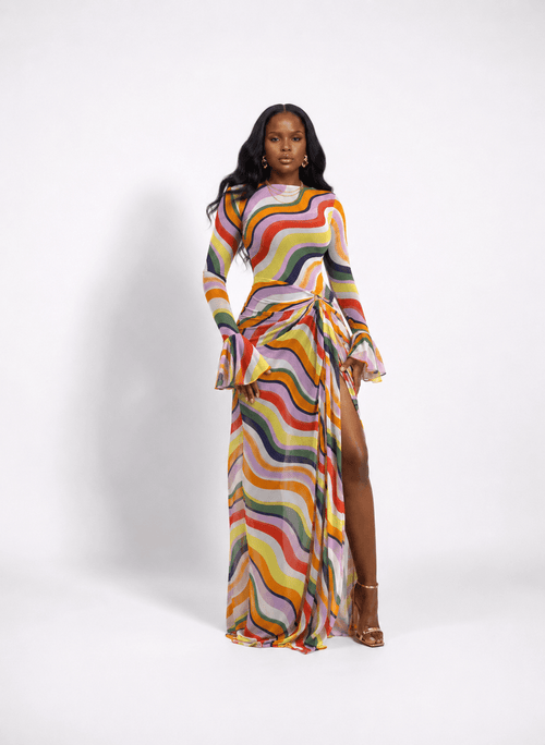 Riviera Dress (Sunset Wave)