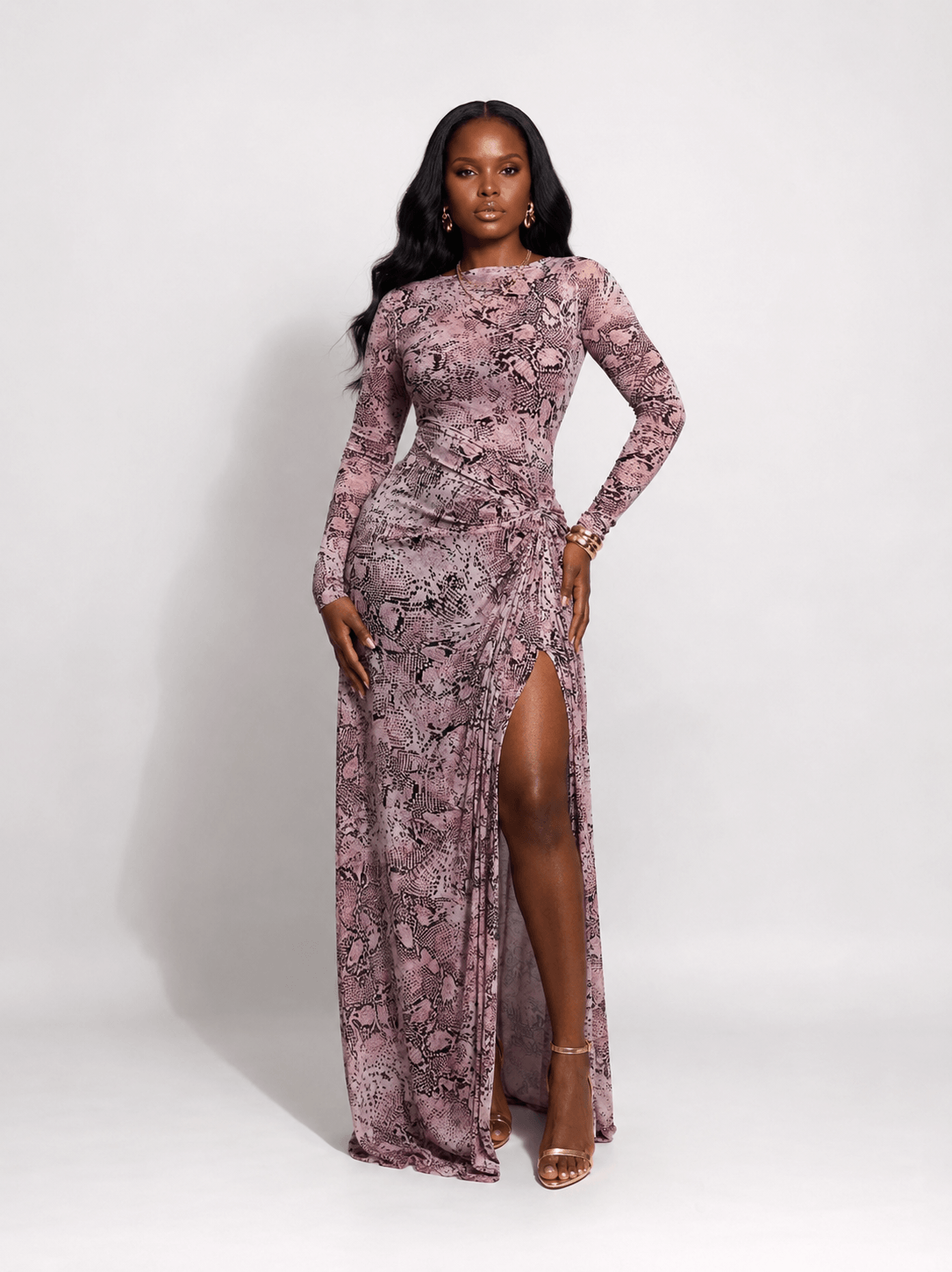Riviera Dress (Rose Python)