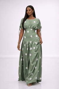 Rosabel Dress (Sage Dot)