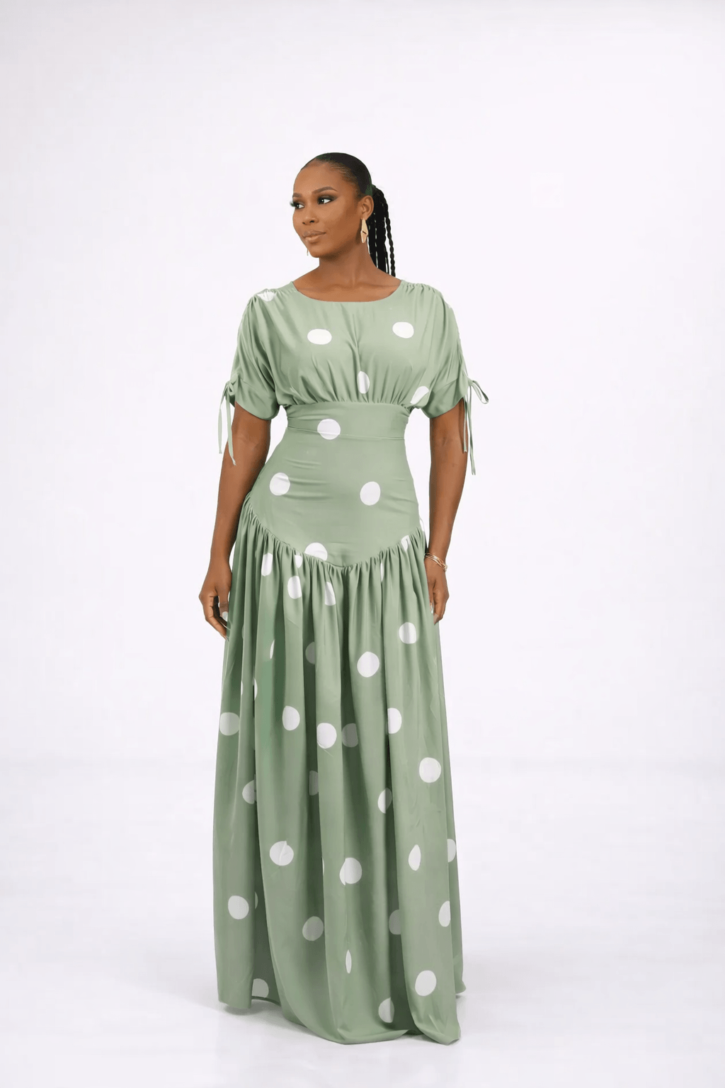 Rosabel Dress (Sage Dot)