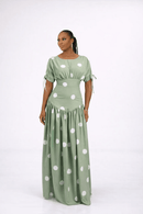 Rosabel Dress (Sage Dot)