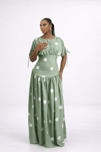 Rosabel Dress (Sage Dot)
