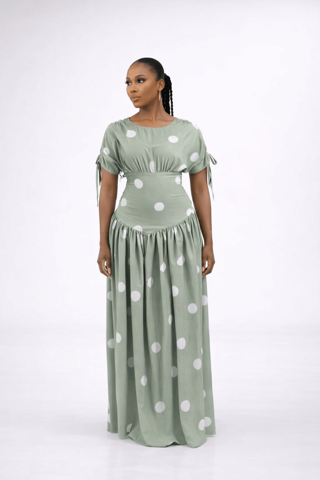 Rosabel Dress (Sage Dot)