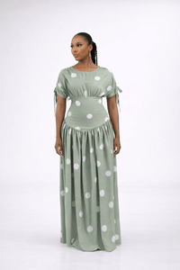 Rosabel Dress (Sage Dot)