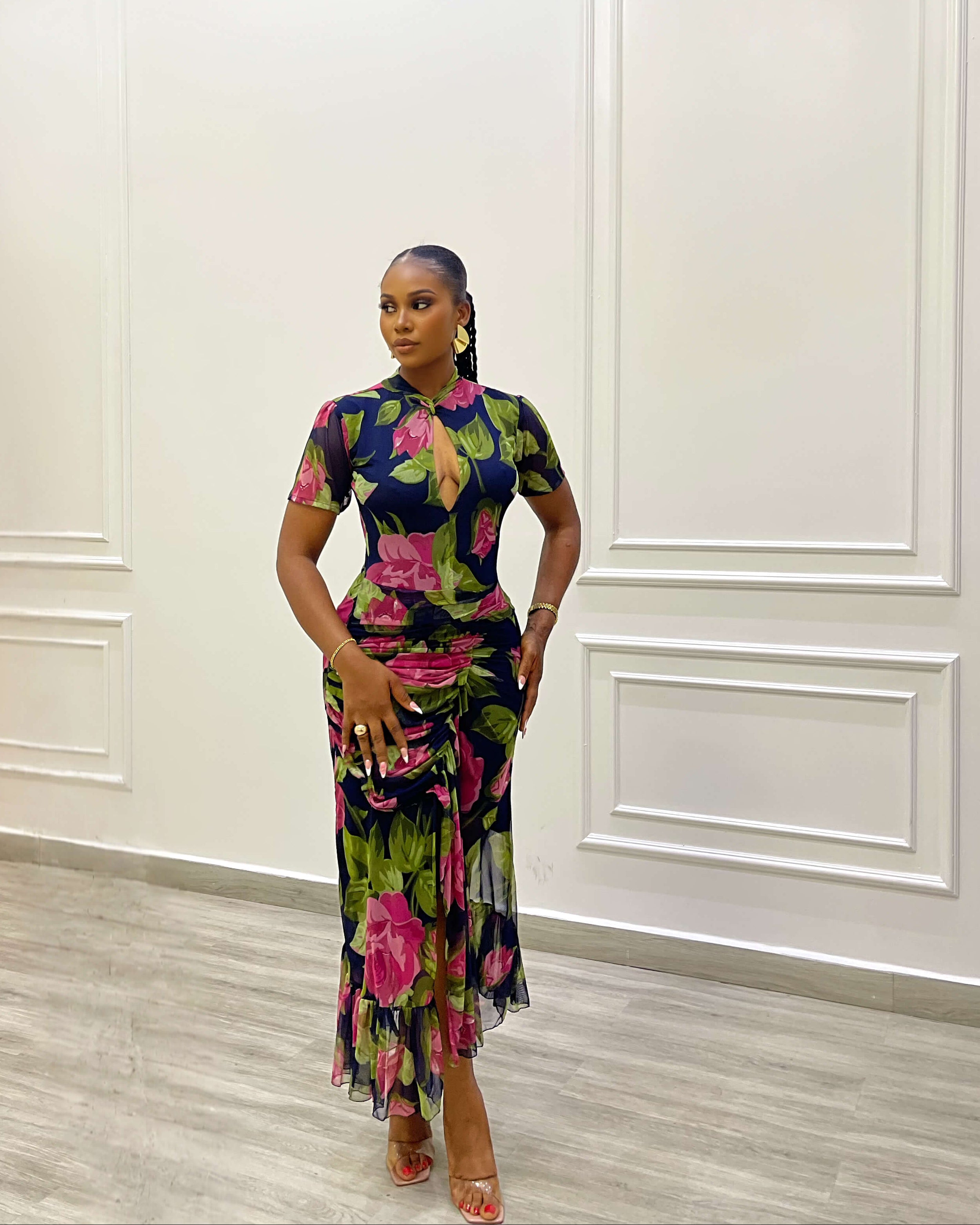 Twyla Dress (Midnight Petals)