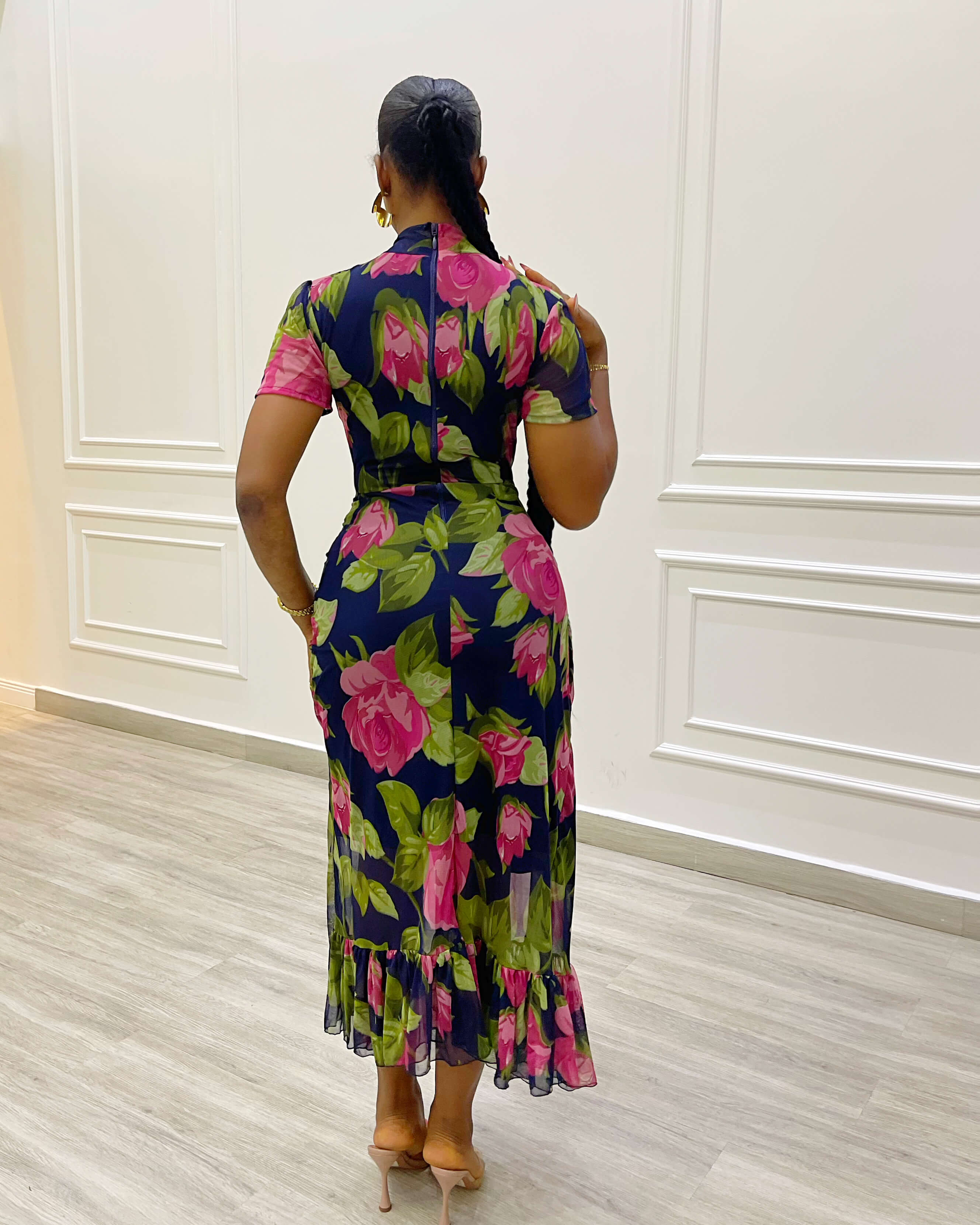 Twyla Dress (Midnight Petals)